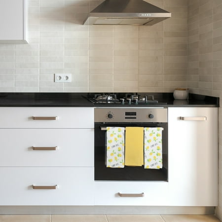 Rae Dunn Lots of Lemons Kitchen Towels Set, 3 Pack, Yellow & White