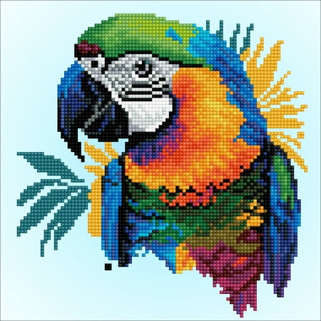 DIAMOND DOTZ? Parrot Portrait Round Facet Diamond Painting Unisex Kit