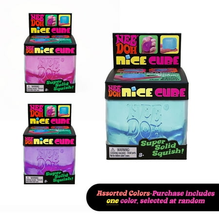 NeeDoh Nice Cube, Satisfying Square Shaped Sensory Toy, Colors May Vary, Children Ages 3+