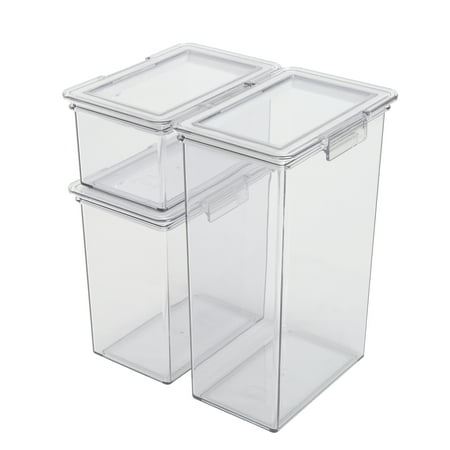 The Home Edit 3-Piece Canister Edit Food Organizer and Storage Containers, Clear
