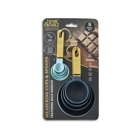 Thyme & Table 8-Piece Measuring Cup and Spoon Kitchen Utensil Set