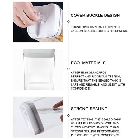 7 Pieces Airtight Food Storage Containers, BPA Free Plastic Cereal Containers with Easy Lock Lids, for Kitchen Pantry Organization and Storage, with 10 Labels and 1 Marker Pen