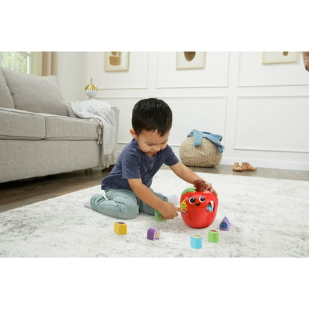 LeapFrog Spin & Change Apple Shape Sorter with Accessories, Baby and Toddler Toys