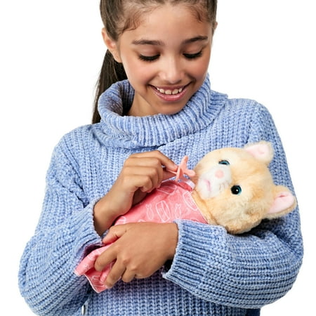Little Live Pets Cozy Dozy Ginger The Kitty, Interactive Plush Toy 25+ Sounds and Reactions Ages 4+