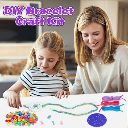 Pearoft Girls Gifts for 5 6 7 8 9 10 Year Old Girls, DIY Bracelet Jewelry Making Kit for Girls Craft Kits for Kids Age 7 8 Girls Toys, Kids' Arts and Crafts Kit for 5-10Year Old Girl Birthday Present