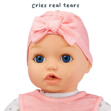 Baby Born My Real Baby Doll Annabell, Blue Eyes: Realistic Soft-Bodied Baby Doll, Kids Ages 3+, Sounds, Drinks & Wets, Tears