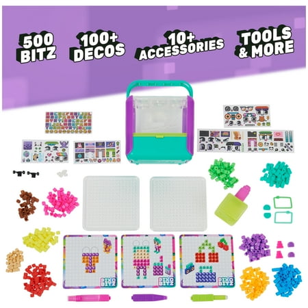 Pixobitz Studio with 500 No Heat Water Fuse Beads, Decos & Accessories, One Size