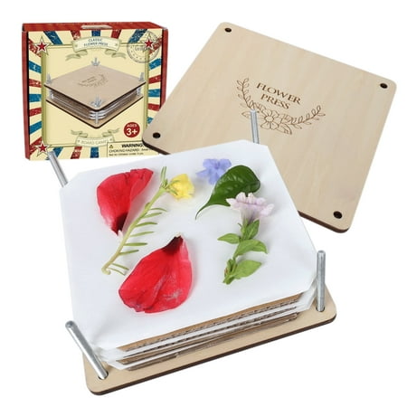 Flower Press Kit 6 Layers 6 x 6 inch Plants Art & Crafts Wooden Flower Press Kit DIY for Adults Kids, Good Gifts