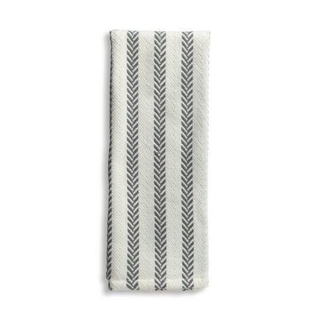 Thyme & Table Kitchen Towels, Gray and White, 4 Pack Set