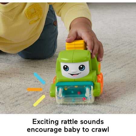 Fisher-Price Rollin? Tractor Push-Along Toy Vehicle for Infants with Fine Motor Activities
