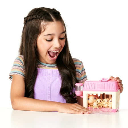 Little Live Pets - Mama Surprise Minis. Feed and Nurture a Lil' Bunny Inside Their Hutch, Ages 5+