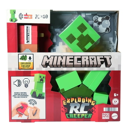 Minecraft Exploding RC Creeper, Lights & Sounds, 10 Explosion Particles & DLC Code