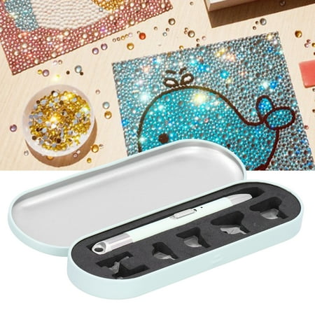 LED Diamond Art Pens with Light Diamond Painting Tools USB Rechargeable Light Pen Art Accessories and Tools Kits with Storage Case for Adults DIY Arts Crafts Blue