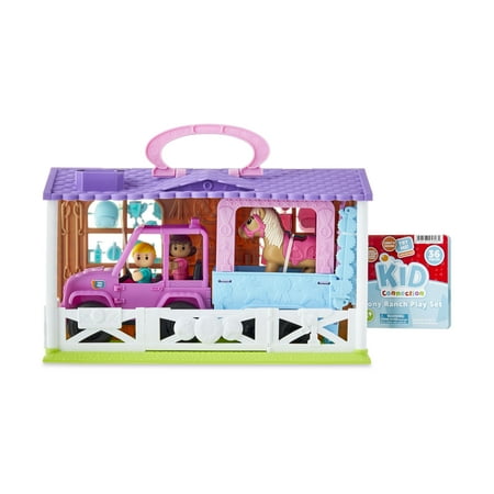Kid Connection Pony Ranch Play Set with Lights and Sounds, 36 Pieces, Toddler Toys