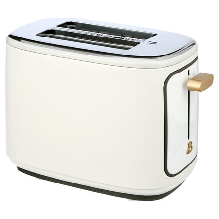 Beautiful 2 Slice Toaster with Touch-Activated Display, White Icing by Drew Barrymore, White