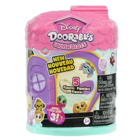 Disney Doorables Squish?Alots Series 3 Figures, Surprise Figure Included, 5 Mystery Figures Included, Ages 5 and Up Kids Toys for Ages