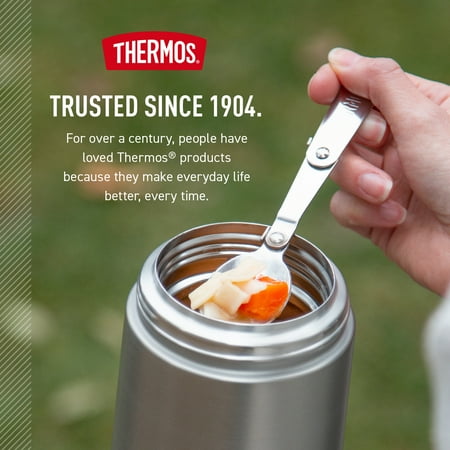 Thermos Stainless Steel Vacuum Insulated Food Jar, Stainless Steel, 10ozSilver,