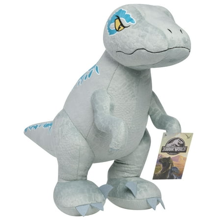 Jurassic World Extra Large Plush Blue, 16-inch Dinosaur Stuffed Animal, Blue