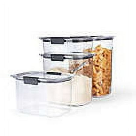 Rubbermaid Brilliance Tritan Airtight Pantry Food Storage 8-Pc Set, 2.8 Qt, Dishwasher Safe
