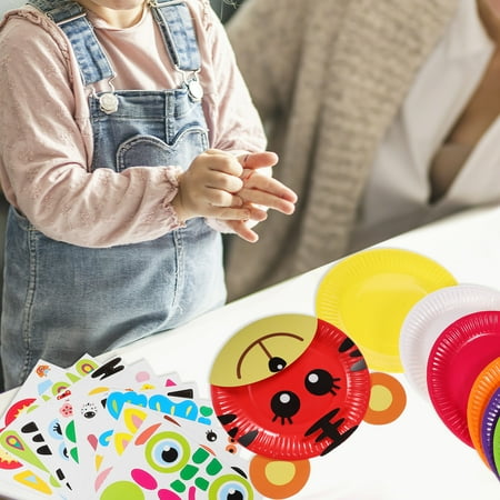 1 Set Arts and Crafts for Kids, Toddler Crafts Animal Paper Plate Art Kit Gift for 3 4 5 6 Year Old Boys Girls DIY Kids Crafts
