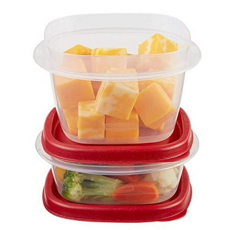 Rubbermaid Easy Find Lids Food Storage Containers, Racer Red, 6-Piece SetRed, (2) 1.25 Cup - (1) 2 Cup,