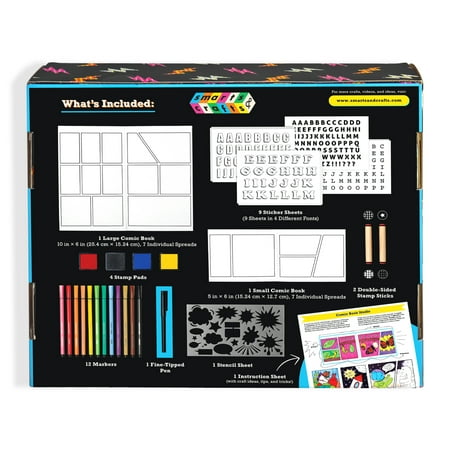 Smarts & Crafts Comic Book Studio, 31 Pieces, for Boys, Girls, Ages 6+