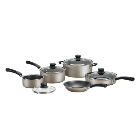 Tramontina 9-Piece Non-Stick Cookware Set, Champagne