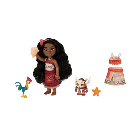 Disney's Moana 2 Adventure Petite Set 6 inch Tall Moana Doll with 2 Outfits and Accessories