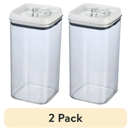 (2 pack) Better Homes & Gardens Canister - 19 Cup Flip-Tite? Square Food Storage Container