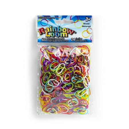 Rainbow Loom? Mix Rubber Bands with 24 C-Clips (600 Count), 7+