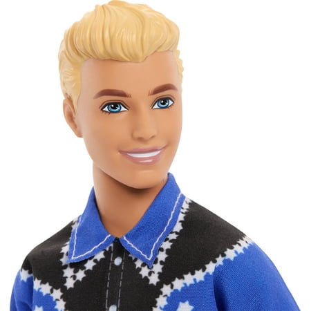 Barbie Fashionistas Ken Doll #226, Blonde Fashion Doll with Western Look, 65th Anniversary