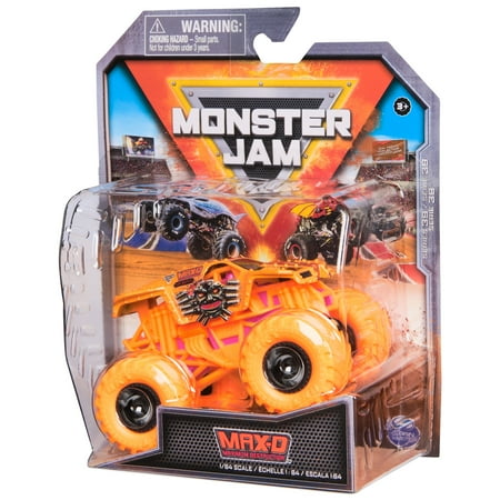 Monster Jam, Official Max-D Monster Truck, Die-Cast Vehicle, 1:64 Scale, Kids Toys for Boys Ages 3 and up