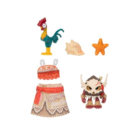 Disney's Moana 2 Adventure Petite Set 6 inch Tall Moana Doll with 2 Outfits and Accessories