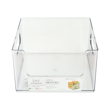 The Home Edit Open Front Bin Plastic Modular Organizer Storage System, 2 Pack, 10" x 10" x 6"