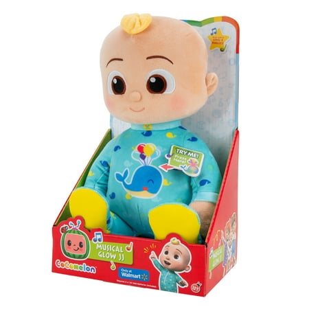 CoComelon Musical Glow Light up JJ Plush ? Nighttime Snuggle up 10-Inch Plush Toddler Toys for Kids