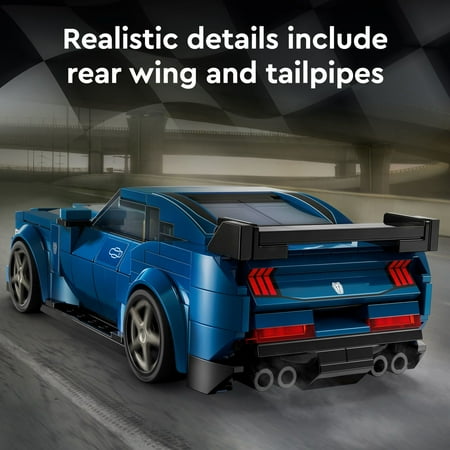 LEGO Speed Champions Ford Mustang Dark Horse Sports Car Toy, Buildable Ford Mustang Toy for Kids, Blue Toy Car Model Building Set, Back to School Gift Idea for Students Ages 9 and Up, 76920