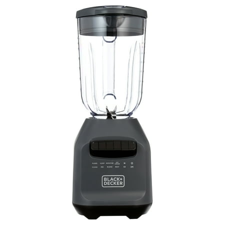 Black & Decker Ice Crush Blender with 56 Ounce (7 Cup) PerfectPour Plastic Jar, Powerful 6-Tip Stainless Steel Blade, 8-Speeds Plus Pulse, 750 Peak Watts of Power, BL2209PB