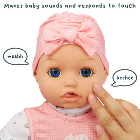 Baby Born My Real Baby Doll Annabell, Blue Eyes: Realistic Soft-Bodied Baby Doll, Kids Ages 3+, Sounds, Drinks & Wets, Tears