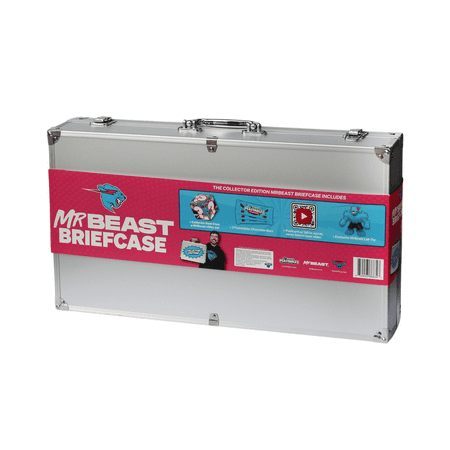 Feastables MrBeast Collector Edition Briefcase with Feastables Chocolate and Beast Lab Toy, 6 Pieces