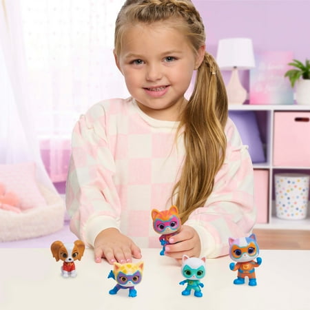 Disney Junior SuperKitties Hero Squad 5-Piece Figure Set, Kids Toys for Ages 3 up