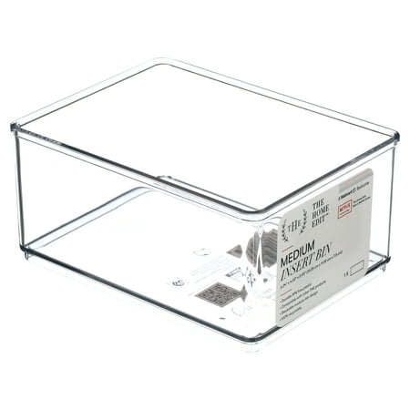 The Home Edit Medium Clear Storage Bin Organizer Insert, 1 Piece, 6.24" x 2.95" x 4.68"