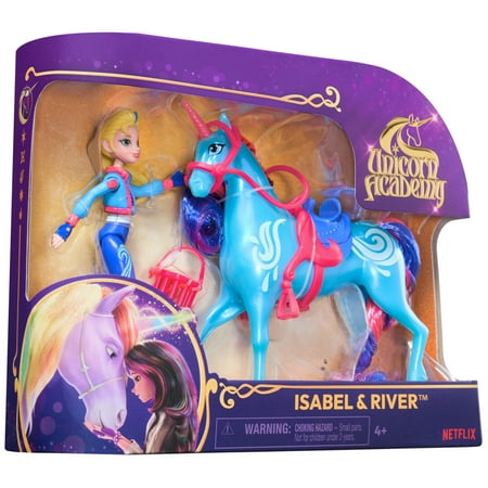 Unicorn Academy, Isabel & River with 2 Riding Accessories, Toys for Girls Ages 4+