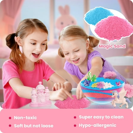 Flooyes Unicorn Gift for Girls 6 7 8 9 10 12+, DIY Unicorn Terrarium Kit for Kids with Growing Crystals, Art& Crafts Kit Night Light,STEM Educational Toy, Birthday Christmas Gift for Kids Ages 6-12