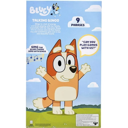 Bluey, Talking Bingo 12 inch Plush, Toddler Toy