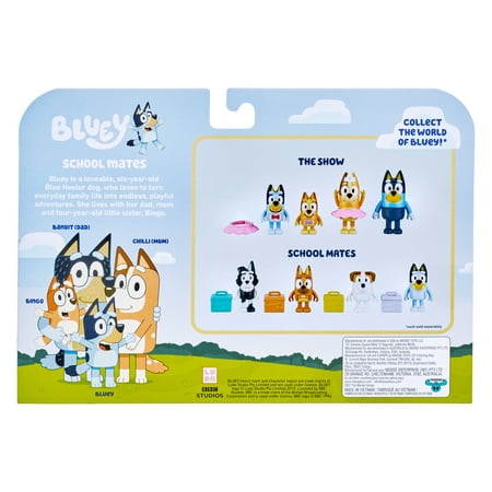 Bluey School Friends Action Figures, 4 Packs