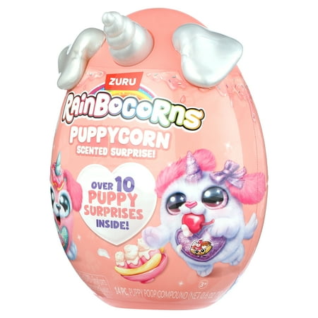 ZURU Rainbocorns Puppycorn Scent Surprise by ZURU Surprise Unboxing Soft Toy, Scented Puppy Plush for Girls, Slime