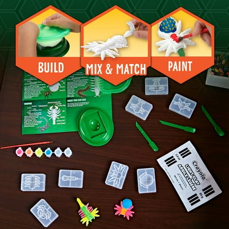 Crayola Glow in The Dark Clay Art Kit, Bug Molds, Creative Toys for Kids, Crafts, Unisex Child