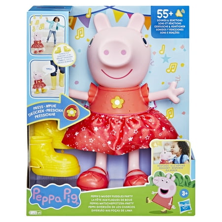 Peppa Pig Toys Peppa?s Muddy Puddles Party Doll, Musical Toys for Girls and Boys Ages 3+