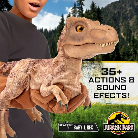 Jurassic World REALFX Baby T-Rex - Realistic Dinosaur Puppet Toy, Movements & Sounds, Ages 8+