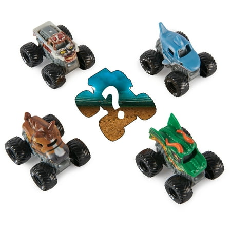 Monster Jam, 1:87 Scale Mini Truck 5-Pack with Mystery Collectible Vehicle, for Ages 3 and up